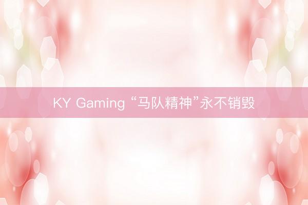 KY Gaming “马队精神”永不销毁