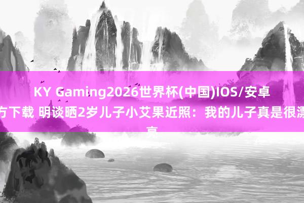 KY Gaming2026世界杯(中国)IOS/安卓官方下载 明谈晒2岁儿子小艾果近照:我的儿子真是很漂亮
