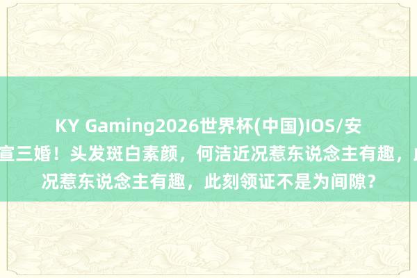 KY Gaming2026世界杯(中国)IOS/安卓官方下载 5月20官宣三婚!头发斑白素颜,何洁近况惹东说念主有趣,此刻领证不是为间隙?