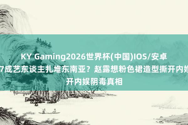 KY Gaming2026世界杯(中国)IOS/安卓官方下载 7成艺东谈主扎堆东南亚?赵露想粉色裙造型撕开内娱阴毒真相