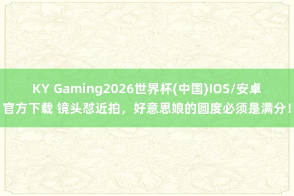 KY Gaming2026世界杯(中国)IOS/安卓官方下载 镜头怼近拍，好意思娘的圆度必须是满分！