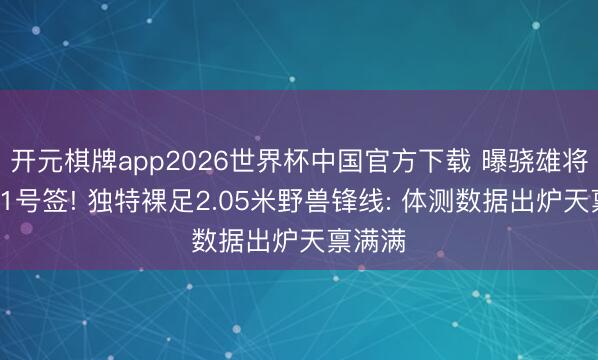 开元棋牌app2026世界杯中国官方下载 曝骁雄将保留11号签! 独特裸足2.05米野兽锋线: 体测数据出炉天禀满满