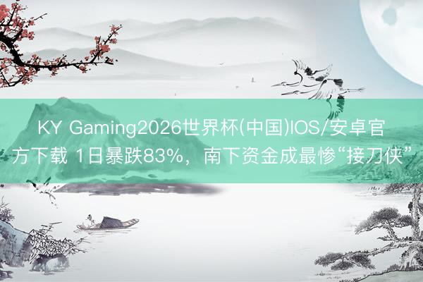 KY Gaming2026世界杯(中国)IOS/安卓官方下载 1日暴跌83%,南下资金成最惨“接刀侠”