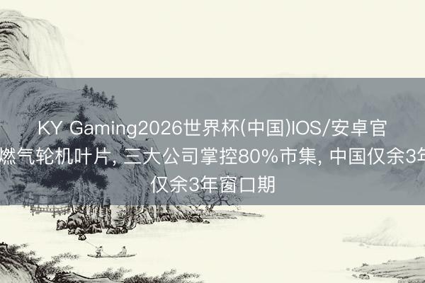 KY Gaming2026世界杯(中国)IOS/安卓官方下载 燃气轮机叶片, 三大公司掌控80%市集, 中国仅余3年窗口期