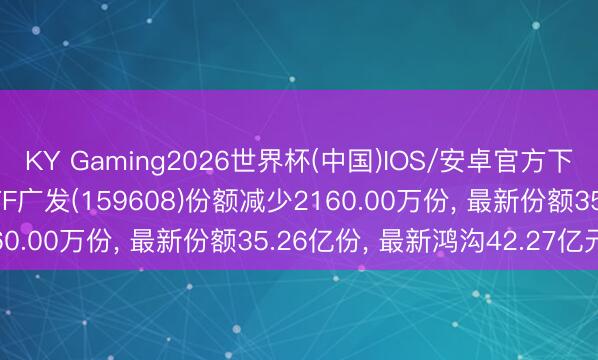 KY Gaming2026世界杯(中国)IOS/安卓官方下载 6月5日珍稀金属ETF广发(159608)份额减少2160.00万份， 最新份额35.26亿份， 最新鸿沟42.27亿元