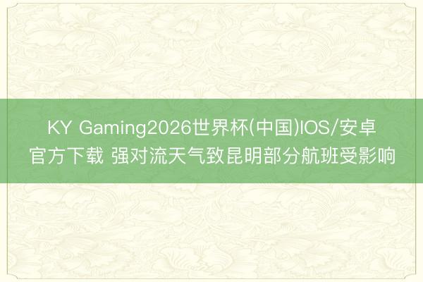 KY Gaming2026世界杯(中国)IOS/安卓官方下载 强对流天气致昆明部分航班受影响