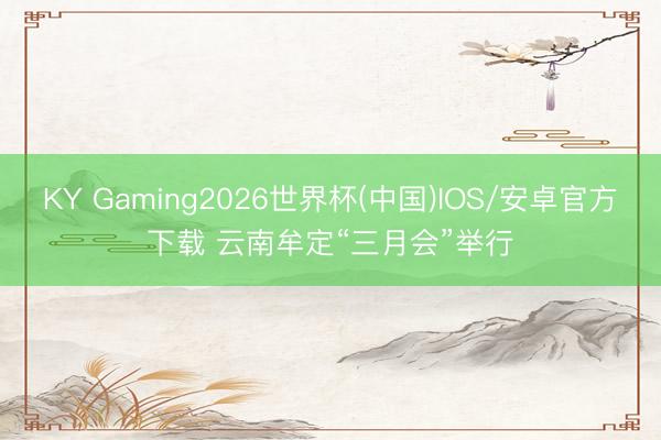 KY Gaming2026世界杯(中国)IOS/安卓官方下载 云南牟定“三月会”举行
