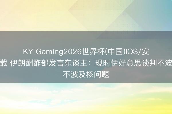 KY Gaming2026世界杯(中国)IOS/安卓官方下载 伊朗酬酢部发言东谈主:现时伊好意思谈判不波及核问题