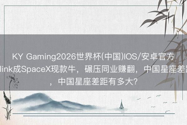 KY Gaming2026世界杯(中国)IOS/安卓官方下载 Starlink成SpaceX现款牛,碾压同业赚翻,中国星座差距有多大?